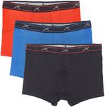 Terramar Men's Standard Silkskins 3" Trunks, Black/Royal/Red, Medium