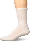 thorlos mens Gx Max Cushion Golf Crew Socks, White, Large