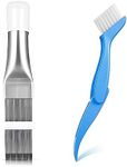 BELOMI Car Air Conditioner Condenser Fin Comb, Auto Fin Cleaner and Cleaning Brush Set, Coil Condenser Brush, Automotive Air Refrigerator Whisk Brush, Car Evaporator Radiator Repair Tool (2 Pcs)