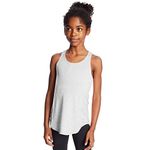 C9 Champion Girls' Keyhole Tank, White/Ebony, S