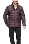 Tommy Hilfiger Men's Water Resistant Ultra Loft Down Alternative Puffer Jacket, Burgundy Faux Leather, XL