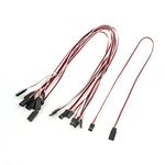 uxcell uxcell10 Pcs 3 Terminal Male to Female RC Servo Extension Cord Cable 50cm Length