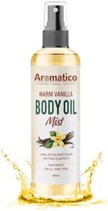 AROMATICO Warm Vanilla Body Oil Mist, After Bath oil for Daily Use. Glowing Skin & Deep Hydration for Dry Skin. Winter Moisturizer with Natural Oils. Non-Greasy, Nourishing Formula � 200ml
