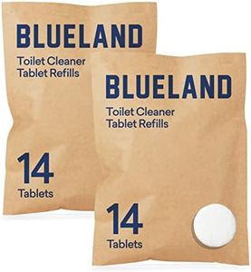 BLUELAND Toilet Bowl Cleaner Refill 2 Pack - Eco Friendly Products & Cleaning Supplies - No Harsh Chemicals, Plant-Based - Lemon Cedar - 28 tablets