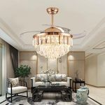 oltao Crown Chandelier Fan with BLDC Motor, 3 Colour LED Light, Remote Control