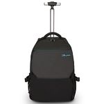 HollyHOME 19 inches Large Storage Multifunction Travel Wheeled Rolling Backpack, Black