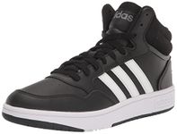 adidas Unisex-Kids Hoops 3.0 Mid Top, Black/White/Grey, 2