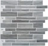 Crystiles Peel and Stick DIY Backsplash Tile Stick-on Vinyl Wall Tile for Kitchen and Bathroom, Item #91010848, 10” X 10”, 6 Sheets Pack