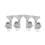 IKN 2L2R Bass Tuners Machine Heads 2+2 Tuning Pegs Key for 4 Strings Precision Bass/Jazz Bass, Chrome