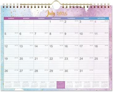2026-2027 Wall Calendar - 2026-2027 Calendar Wall, Jul.2026 to Dec.2027, 11" x 8.5", 18 Months with Julian Date - Waterink