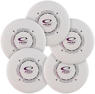 Latitude 64 Zero Pro Peak Disc Golf Putter 5-Pack | Beaded Stable Putt & Approach Disc for Accuracy | Durable Zero Pro Plastic with Firm Grip | Straight Flight with Reliable Finish | 170-176g (White)