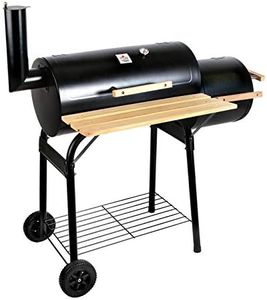 Grillz 2-in-1 Offset BBQ Smoker - Black