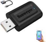 Sunweyer 2024 Latest Wireless CarPlay & Android Auto Dongle 2 in 1 Auto Connect Box,USB Type-C Port,Supports Online Updates Wired to Wireless Adapter…