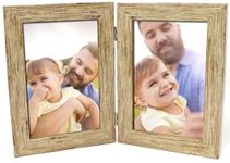 Clay Roberts Double Photo Picture Frame 6 x 4, Ash, Holds 2 Photographs, Twin Hinged 6x4 10 x 15 cm Picture Frames, Brown Frames, Photo Frame, 6x4 Photo Frames, Picture Frames, 4x6 Photo Frames