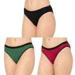 Bummer Women's Solid Micro Modal Bikinis Panties | Soft & Breathable Underwear | Combo Pack of 3