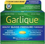 Garlique Garlic Extract Supplement, Healthy Blood Pressure Formula, Odorless & Vegan, 60 Caplets