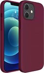 cellables for iPhone 12 & 12 Pro - Durable Silicone Soft Back Cover with Microfiber Lining Cover for iPhone 12 & 12 Pro (Wine Red)