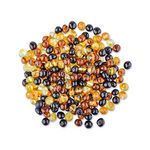 Polished Baltic Amber Loose Bead with drilled Hole 10grams - 3 Different Sizes to Choose - 6 Different Colors to Choose (Small 4-6mm, Mixed)