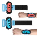 MoKo Wrist bands for Just Dance 2025 2024 2023 2022 2021 Armband, Switch Zumba Burn It Up, Compatible with Nintendo Switch Joy-Cons Controller, 2 Pack Adjustable Elastic Strap, Two Size for Adult Kid