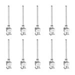 HARFINGTON 10pcs 15Gauge Stainless Steel Dispensing Needles, 1" All Metal Glue Needle Tube Blunt Tips Luer Lock for Thick Liquids, Ink, Glue, Lab Use