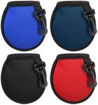 PATIKIL Golf Ball Washer Pouch, 4 Pack Portable Golf Balls Cleaner Pocket Bag with Hanging Clip for Women Men Golf Exercise, Black,Sapphire Blue,Red,Navy Blue