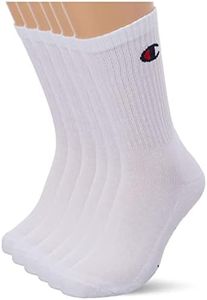 Champion Unisex Core 6pp Crew Ankle Socks, White, 6 8 UK