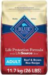 Blue Buffalo Life Protection Formula Adult Dog Food - Natural Dry Dog Food for Adult Dogs - Beef & Brown Rice 11.79 kg (Pack of 1)