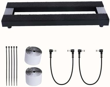 Solutek 16 INCH Small Guitar Pedal Board Mini Pedalboard for 3-5 Effects | Aluminum Blasted Anodized | Light Steady PB1605 Black