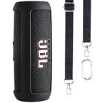co2CREA Case Silicone for JBL Flip 6 Portable Bluetooth Speaker, Portable Ultra-light Protective Sleeve with Carabiner and Shoulder Strap (Speaker and Accessories not Included)