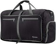 Gonex 60L Foldable Travel Duffel Bag for Luggage, Gym, Sport, Camping, Storage, Shopping Water & Tear Resistant Black