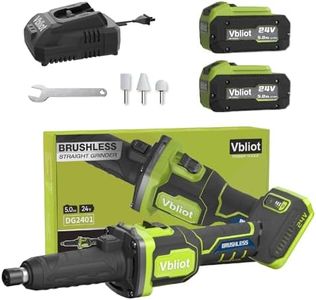 Vbliot Cordless Die Grinder 6mm Collet, Power Die Grinder with 3 Mode Speed, Brushless Straight Grinder for Metal Grindering Polishing Rust removal (DG2401)