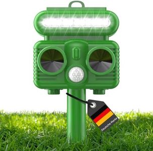 Katzenschreck, Maulwurf Vertreiber, Ultraschall Tiervertreiber, Solar Katzenabwehr für Garten, Abwehr Wasserdicht mit Bewegungsmelder, Stoppen von Katzen, Ratten, Vögel, und Andere