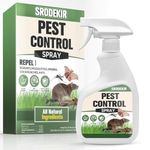 SRODEKIR Pest Control Spray,Rodent Repellent,Mouse Repellents Outdoor, Mice Repellent for House, Rat Repellent Indoor,Better Than Ultrasonic,Natural Spray for Rodent, Roach, Spiders, Ants,Mosquito-1P