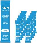 Som Sleep, Restful Calm Sleep Powder Drink Mix w/Melatonin, Magnesium, Vitamin B6, L-Theanine & GABA – Vegan, Zero Sugar, Keto Friendly – Berry, 10-Pack