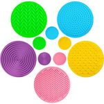 Lenwen 10 Pcs Matching Game Sensory Discs Sensory Pads Sensory Circles Mat Tactile Stimulation for Calming Sensory Play and Stimulating Early Learning Play, Supports Autistic and Processing Challenges