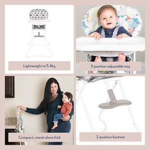 Graco Snack N' Stow Highchair – Foldable Baby Feeding Chair