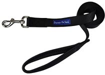 Strong Durable Dog Leash Lead - Black 4' Foot (L) x 3/4" Inch (W) , by Downtown Pet Supply