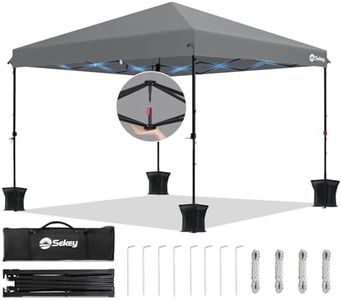 Sekey One-Touch Pop Up Pavillon 3x3 Wasserdicht Stabil Winterfest, Faltpavillon 3x3m mit Verdickten Röhren, Partyzelt Pavillion Klappbar für Camping Festival Party, Premium Serie 3x3, Anthrazit