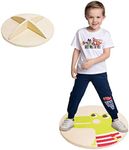 Kids Rocking Seesaw Wooden Balance Board Sensory Training Rocking Board Balance Training Equipment Children Indoor Outdoor Activity Toy