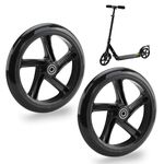 200 x 30 mm Scooter Tyres Replacement Tyres Pack of 2 Black PU Material City Scooter Wheels, Universal Electric Scooter Wheels 200 mm