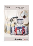 SIMPLICITY SS9814A Hat in Three Sizes, Duffel, Tote, Cosmetic Case, Eyeglass Case and Luggage Tag by Laura Ashley A