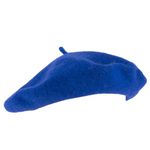 HAT TO SOCKS Wool Blend French Beret for Men and Women in Plain Colours (Royal Blue)