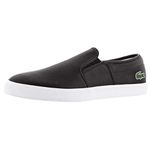 Lacoste Men's Tatalya Leather Slip on Sneaker, Black/White, 9 UK