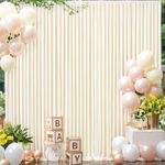 10x10 Champagne Backdrop Curtain for Parties Wedding Baby Shower Wrinkle Free Photo Curtains Backdrop Drapes Fabric Decoration for Bridal Shower 5ft x 10ft,2 Panels