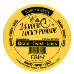 EBIN NEW YORK LOCK'N POMADE Braid Formula, Honey & Bee’s, 8.25 Oz | Great for Braiding, Twisting, Edges, No Residue, No Flaking, Extreme Firm Hold, High Shine, Honey Scented