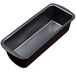 SAJAG Nonstick Aluminium Baking Bread Pan Loaf Cake Mould Rectangular Shape Cake Making Tin Loaf Mould/Microwave Oven Safe Baking Tools & Accessories for Home(1Pc), Black