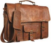 Surya Leather Leather Messenger Satchel Crossbody Office Laptop Briefcase Bag for Men and Women