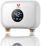VINABUKS Electric Water Heater 5.5KW, 220V Undersink Counter Tankless Water Heater Point-of use, On Demand Hot Water Heater with Digital Display - White