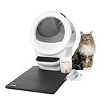 Litter-Robot 4 Beginner Bundle by Whisker, White - Automatic, Self-Cleaning Litter Box, Includes Litter-Robot, Fence, Mat, 2 OdorTrap Pack Refills, 25 Waste Drawer Liners & 1 Year of WhiskerCare