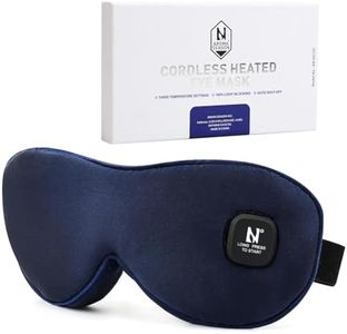 Aroma Season Silk Cordless Heated Eye Mask, Warm Eye Compress for Dry Eyes, Styes, Blepharitis, Chalazion, Moist Heat Treatment to Unclog Lacrimal Glands, Gifts for Men Women (Navy Blue)